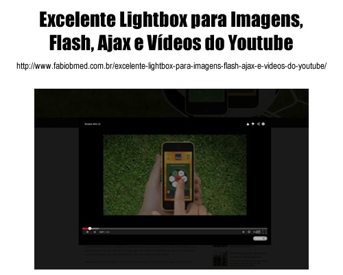 Excelente Lightbox para Imagens, Flash, Ajax e Videos do Youtube
